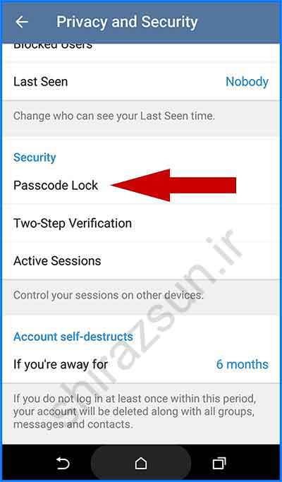 Passcode lock in Telegram